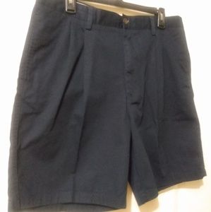 SOLD-NWT - CHAPS Men's Front Pleated Shorts - Navy
